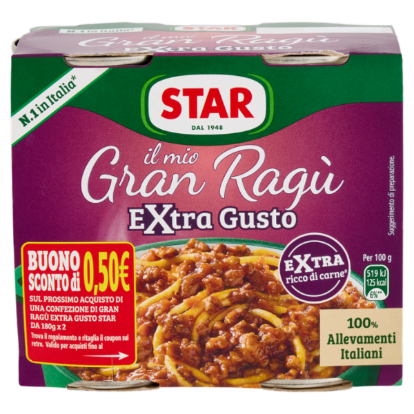 Star il mio Gran Ragù Carne Extra Gusto 2 x 180 g