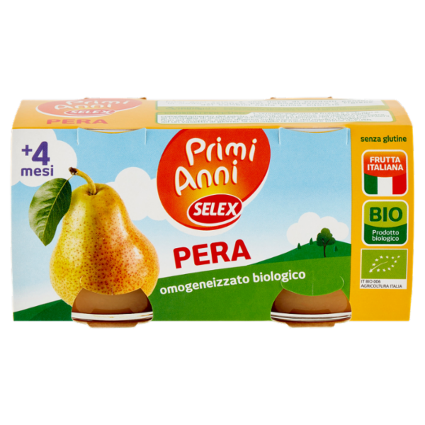 Selex Primi Anni Omogeneizzato di Pera Biologico 2x100 g