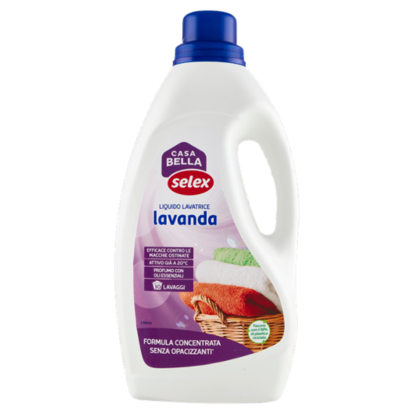 Selex Casa Bella Detersivo per Lavatrice Liquido Lavanda 30 Lavaggi 1,5 L