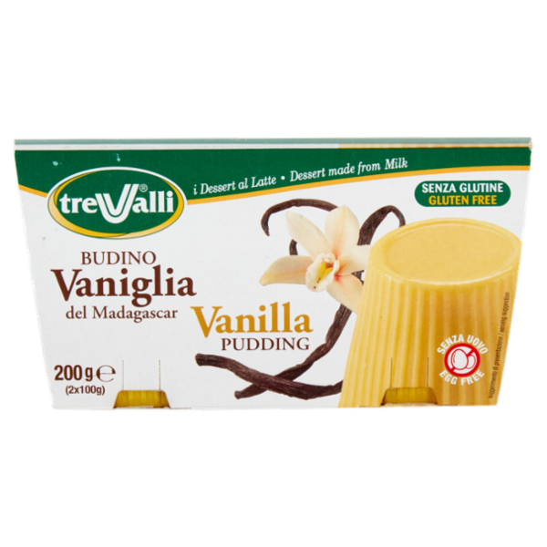 treValli i Dessert al Latte Budino Vaniglia del Madagascar 2 x 100 g