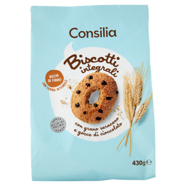 Consilia Biscotti con Grano Saraceno e Gocce di Cioccolato 430 g