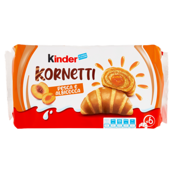 Kinder Kornetti Pesca e Albicocca 6 x 42 g