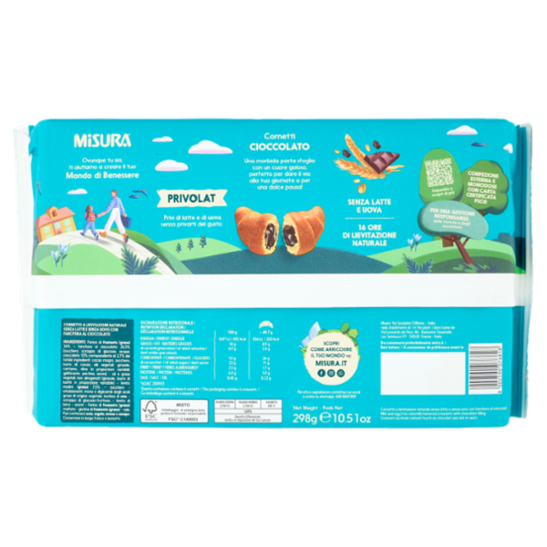 Misura Privolat 6 Cornetti Cioccolato 298 g