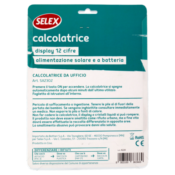Selex Calcolatrice Grande