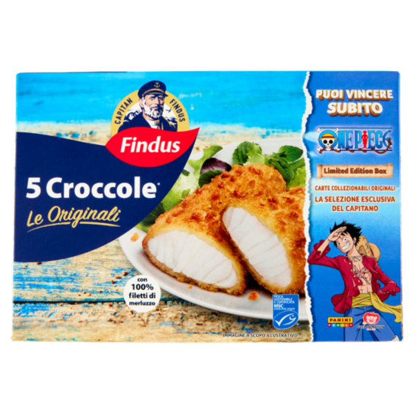 Capitan Findus 5 Croccole con 100% Filetti di Merluzzo - Le originali 540 g