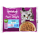 Whiskas Pure Delight Cibo Umido Gatto Bocconcini di Pesce in Gelatina con Salmone e Tonno 4x85g