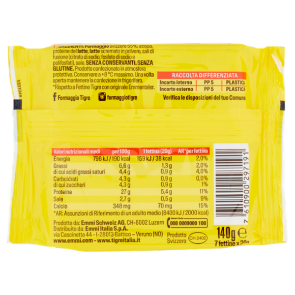 Tigre High Pro Formaggio Fuso 7 x 20 g