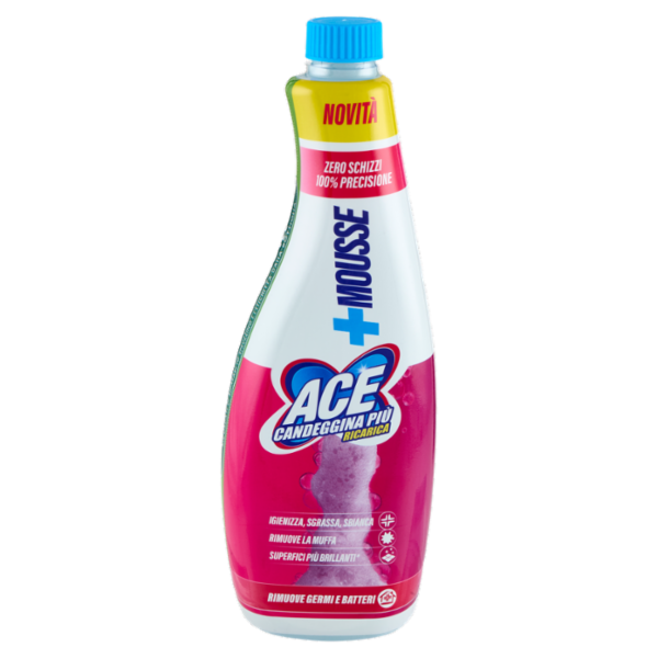 Ace Candeggina Più +Mousse Ricarica 690 ml