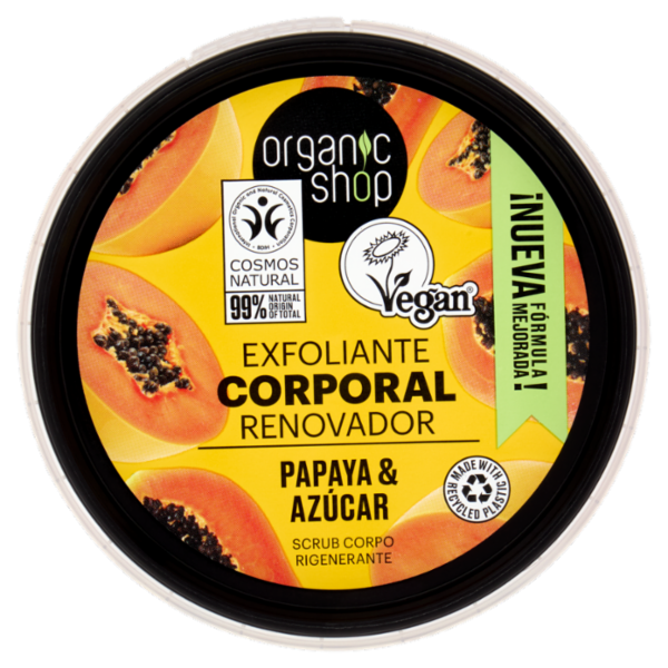 organic shop Scrub Corpo Rigenerante Papaya & Azùcar 250 ml