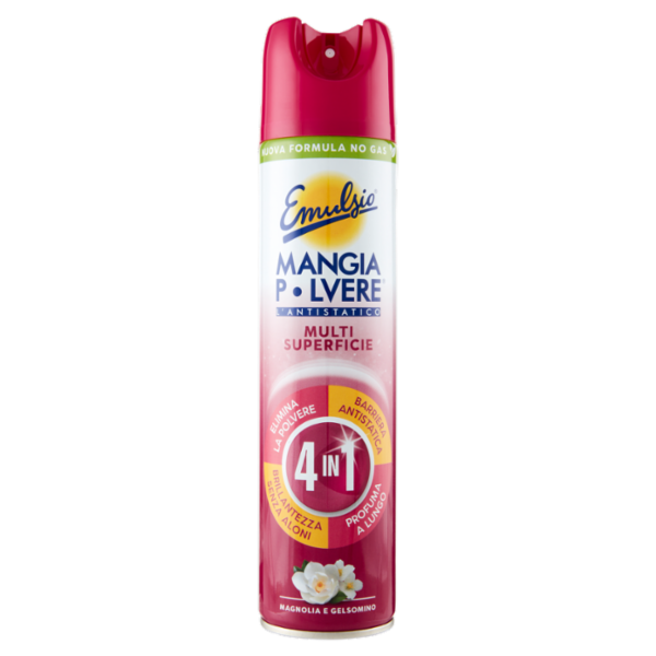 Emulsio Mangia Polvere l'Antistatico Multi Superficie 4 in 1 Magnolia e Gelsomino 300 ml