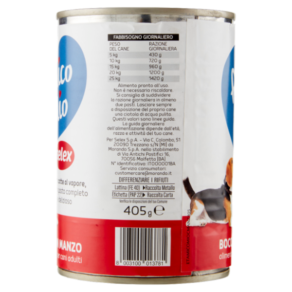 Selex Amico Mio Bocconi per Cane con Manzo 405 g