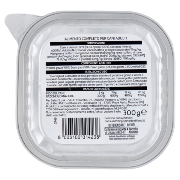 Selex Amico Mio Cane Paté con Manzo Mono Proteico 300 g