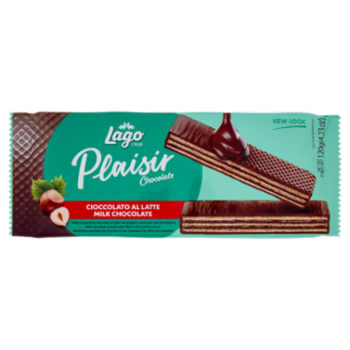 Lago Plaisir Chocolate Cioccolato Al Latte Wafer Cioccolato Al Latte Con Crema Alle Nocciole 120 g