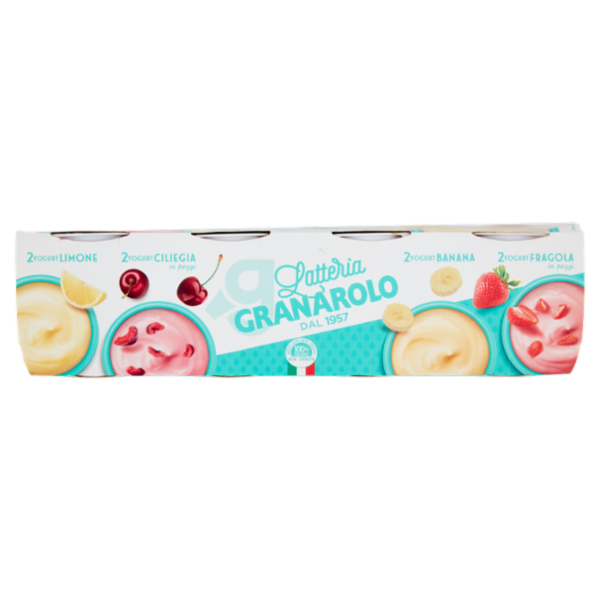Granarolo Yogurt Limone, Ciliegia in pezzi, Banana, Fragola in pezzi 8 x 125 g