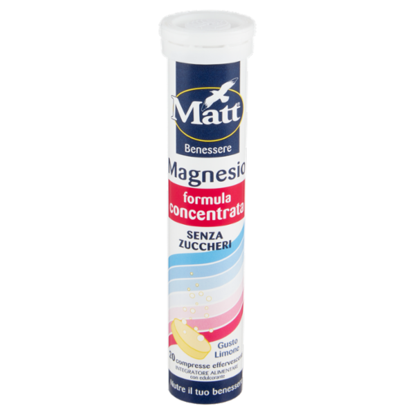 Matt Benessere Magnesio formula concentrata 20 compresse effervescenti 76 g