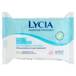Lycia Salviettine Struccanti Acqua Micellare Pelli Normali e Sensibili 20 Pz