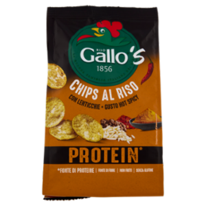 Riso Gallo's Chips Al Riso Con Lenticchie Gusto Hot Spicy Protein* 40 g