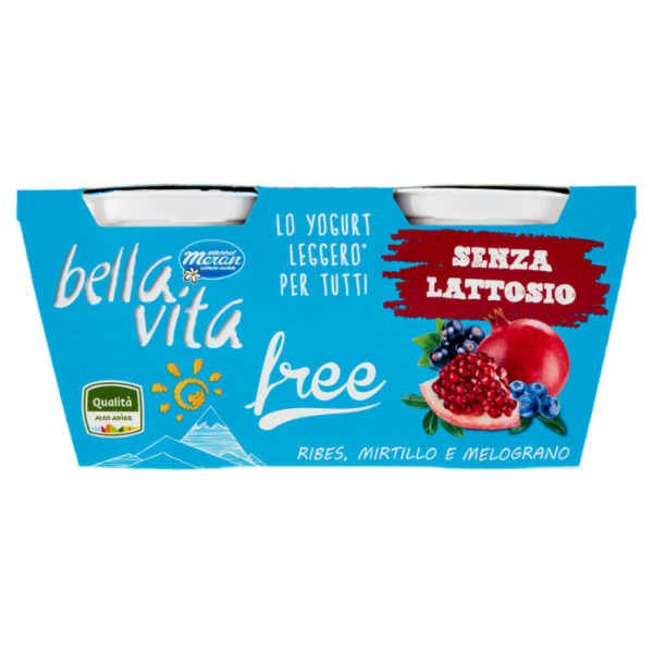 bella vita free Senza Lattosio Ribes, Mirtillo e Melograno 2 x 125 g