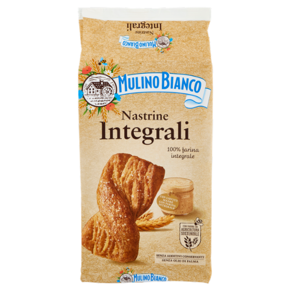 Mulino Bianco Nastrine Integrali Merenda 100% Farina Integrale 6 pezzi 240g