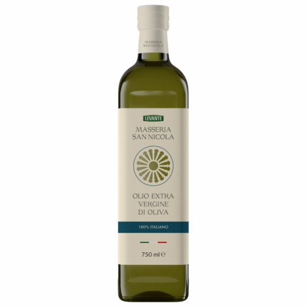 Levante Masseria San Nicola Olio Extra Vergine Di Oliva 100% Italiano 750 Ml