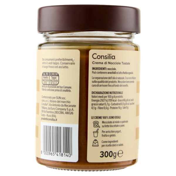 Consilia Crema 100% Nocciole 300 g