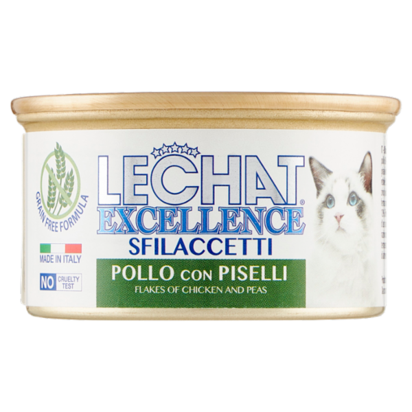 LeChat Excellence Sfilaccetti Pollo con Piselli 80 g