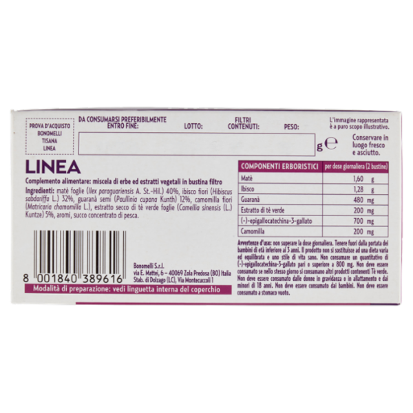 Bonomelli Tisane Linea 16 Filtri 32 g