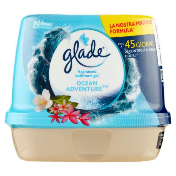 Glade Gel Bagno, Profumatore per Ambienti, Fragranza Ocean Adventure 180g