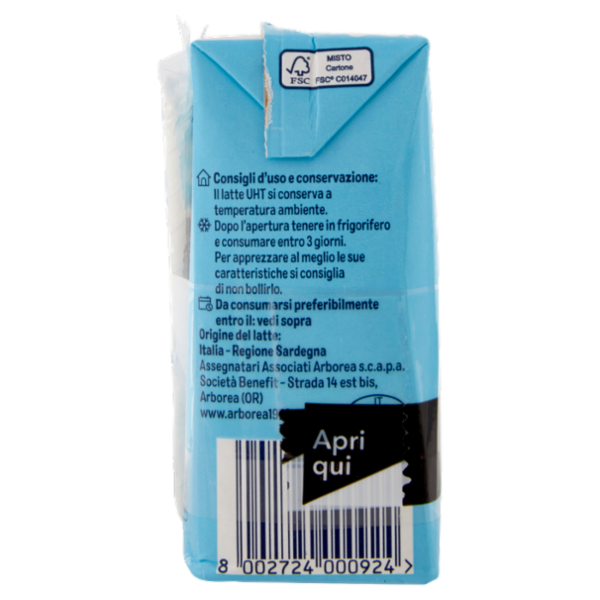 Arborea Latte Parzialmente Scremato UHT a Lunga Conservazione 3 x 200 ml