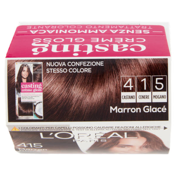 L'Oréal Paris Tinta Capelli Casting Creme Gloss, Senza Ammoniaca, 415 Marron Glacé