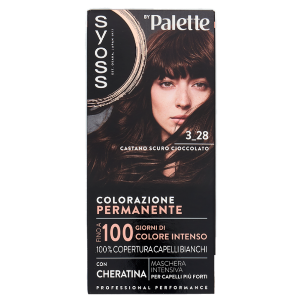 Syoss By Palette Colorazione Permanente 3_28 Castano Scuro Cioccolato