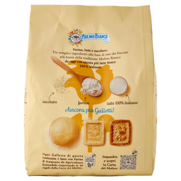 Mulino Bianco Galletti Biscotti con Latte Fresco 100% Italiano 800g