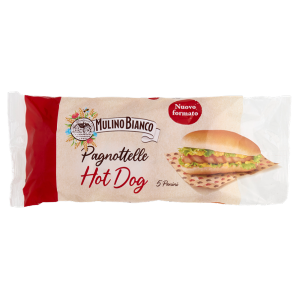Mulino Bianco Pagnottelle Hot Dog Pane Ideale per Panini 5 pezzi 270g