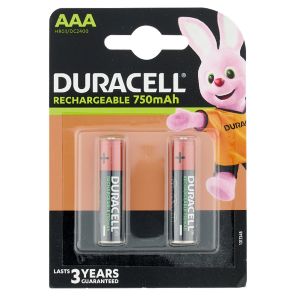 Duracell Rechargeable AAA 750mAh Batterie Ministilo Ricaricabili confezione da 2