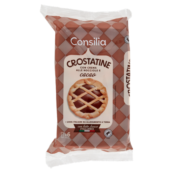 Consilia Crostatine con Crema alle Nocciole e Cacao 6x40 g