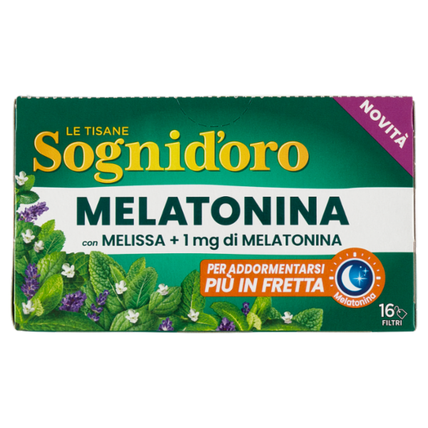 Sognid'oro le Tisane Melatonina con Melissa + 1mg di Melatonina bustine 16 x 2 g