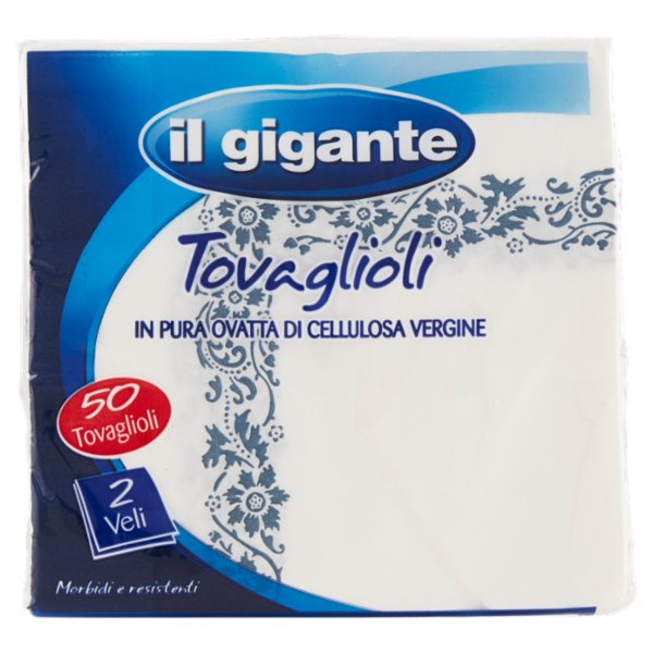 IL GIGANTE Tovaglioli decorati 2 veli 50 pz