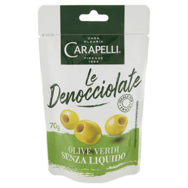 Carapelli le Denocciolate Olive Verdi Senza Liquido 70 g