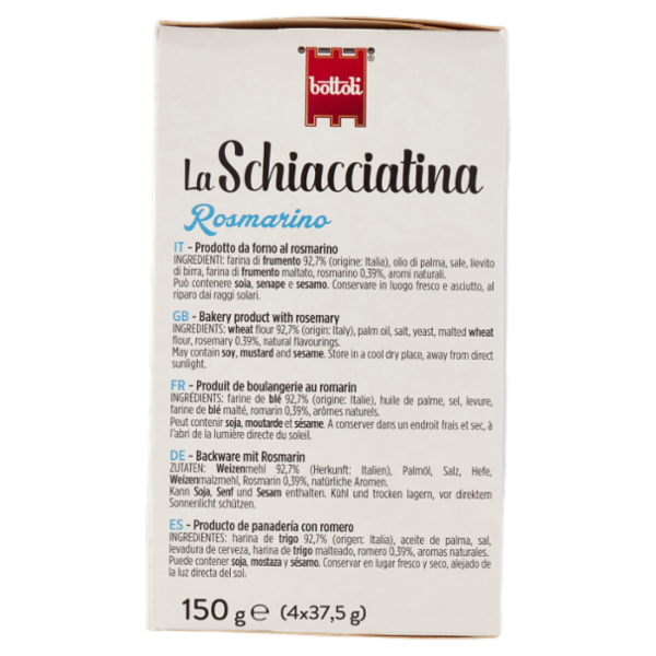 bottoli la Schiacciatina Rosmarino 4 x 37,5 g