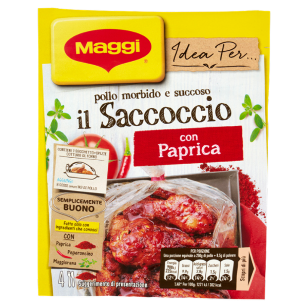 MAGGI il Saccoccio con Paprika Sacchetto e spezie per Pollo al Forno 1 pezzo 34 g