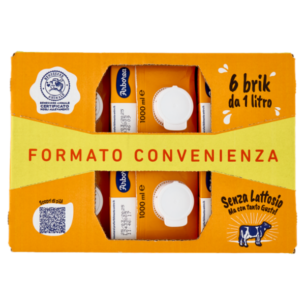 Arborea Ad Latte Parzialmente Scremato ad Alta Digeribilità Senza Lattosio 6 x 1000 ml