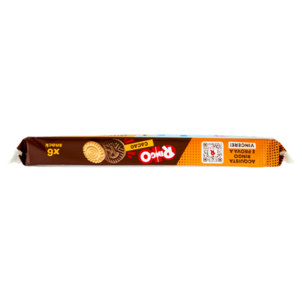 Ringo Cacao Biscotti Farciti con Crema Cacao Snack Merenda 6 porzioni, 330g