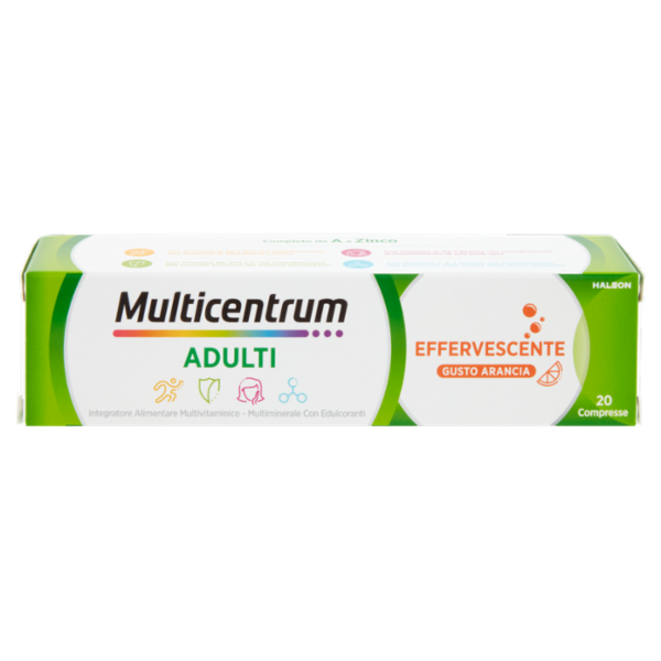 Multicentrum Adulti Vitamina A, C, Fosforo Integratore Multivitaminico Completo 20 cpr Eff 90 g