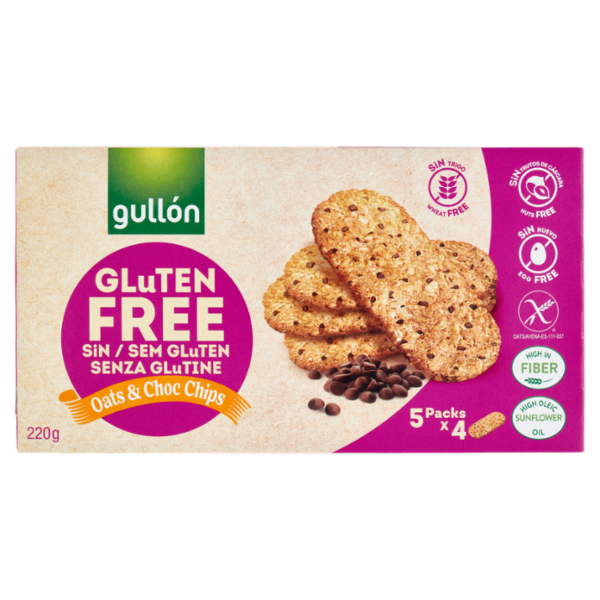 Gullón Gluten Free Oats & Choc Chips 5 x 44 g