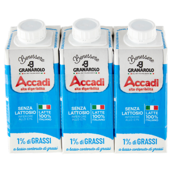 Accadì Benessere Senza Lattosio 1% di Grassi 3 x 200 ml