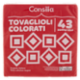Consilia Tovaglioli 2 Veli 33x33 cm Rosso 43 pezzi
