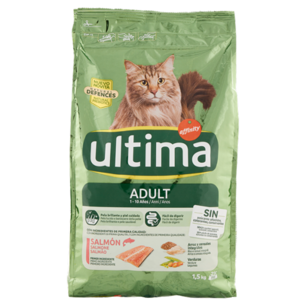 Ultima Cat Adult 1-10 Anni Salmone 1,5 kg