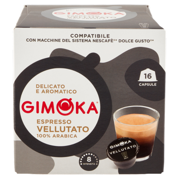 Gimoka Espresso Vellutato 100% Arabica Compatibile Nescafè* Dolce Gusto* 16 Capsule 112 g