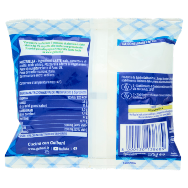 Galbani Santa Lucia Mozzarella 125 g