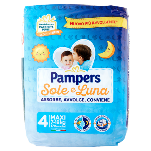 Pampers Sole e Luna 4 Maxi 17 pz